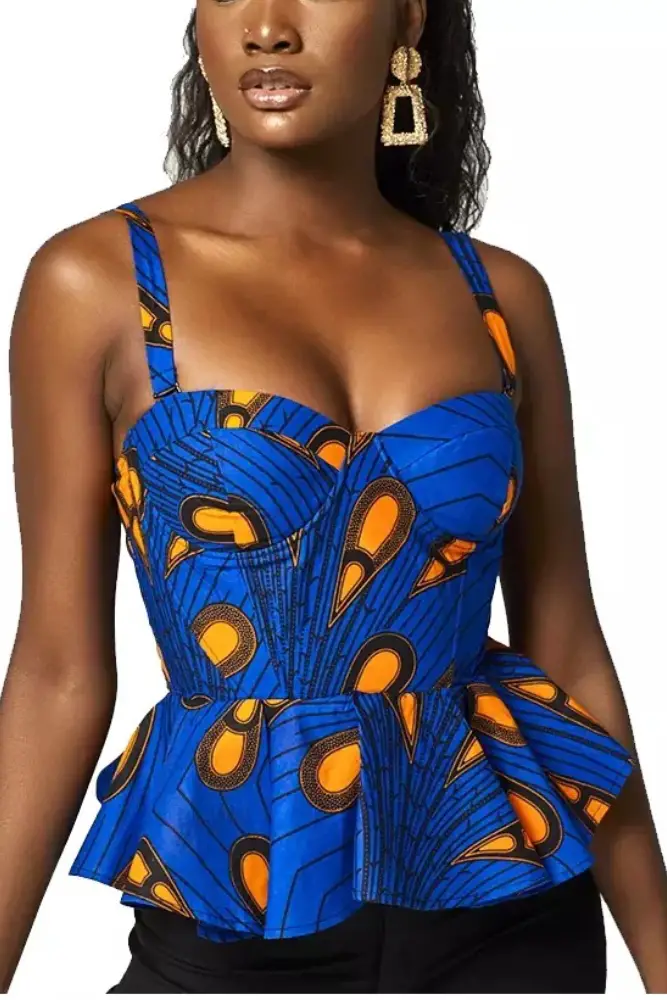 Ankara Top Styles with Spaghetti Straps 