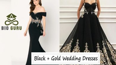 Chic Black and Gold Wedding Dresses