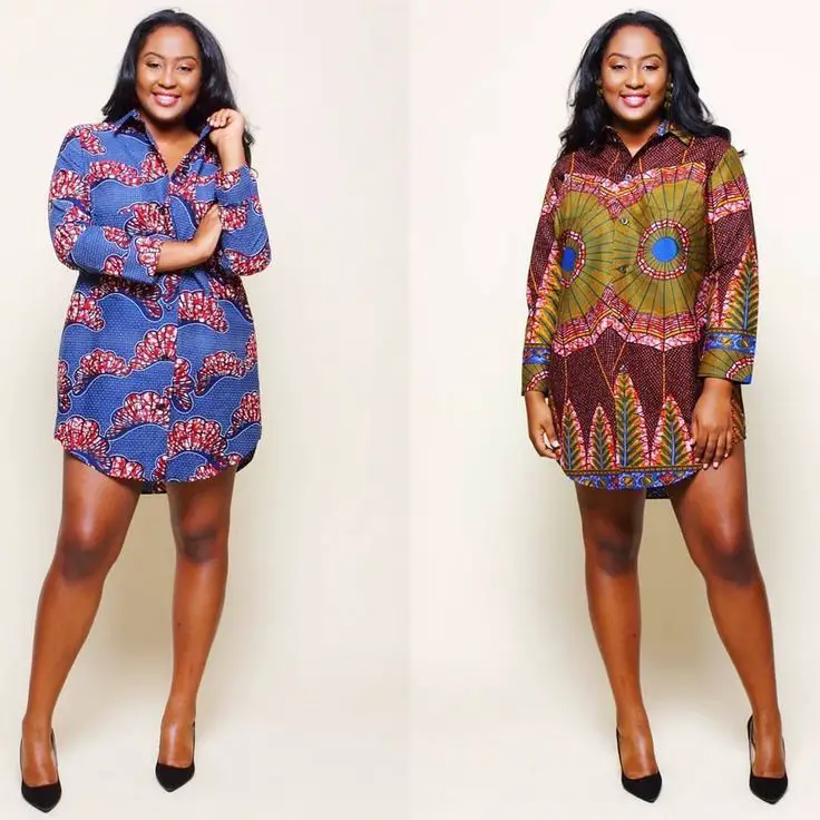 Ankara Shirt Dress
